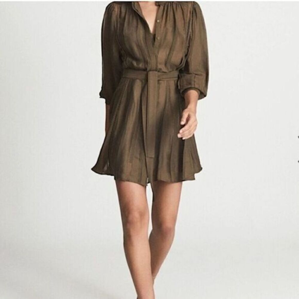 REISS GREEN MINI DRESS